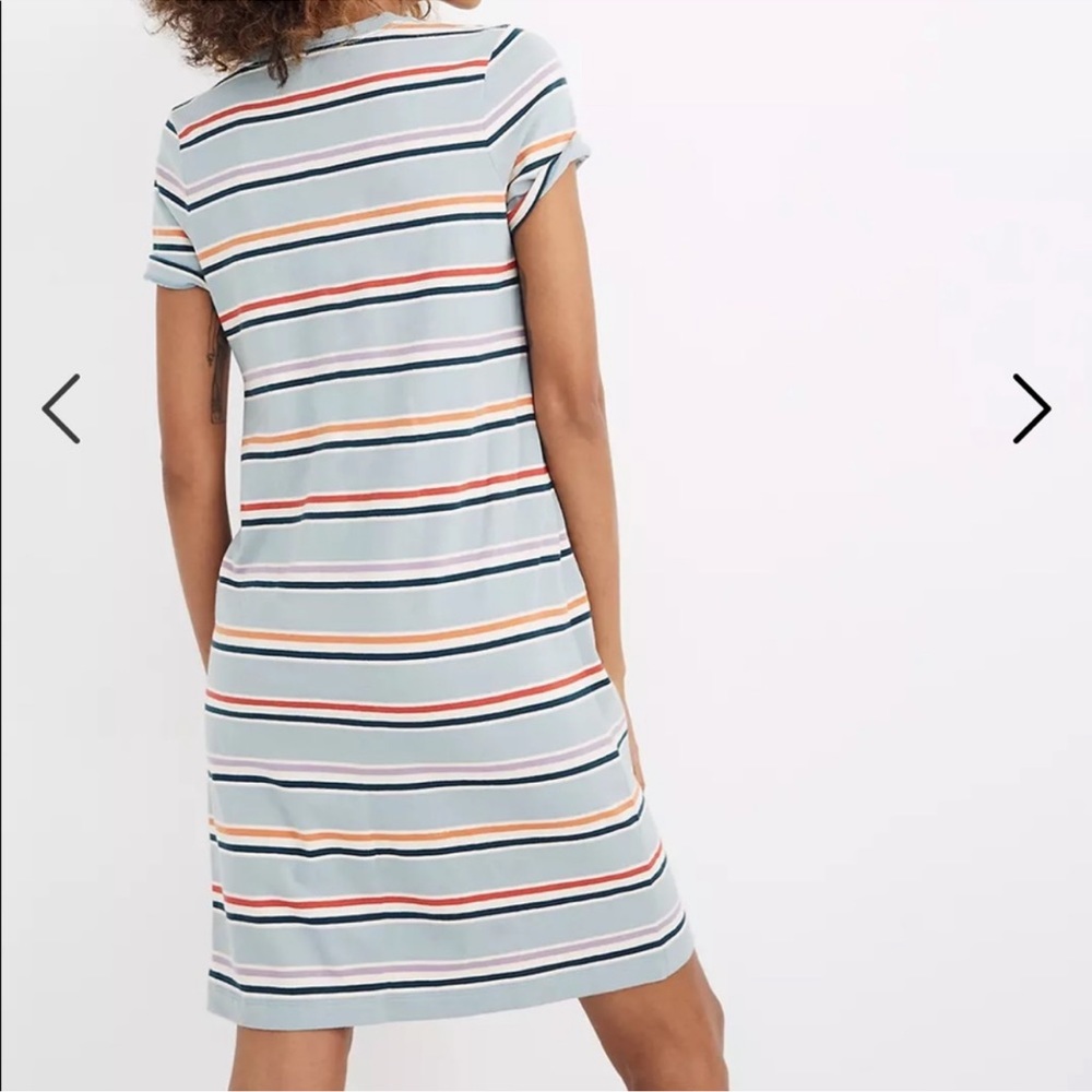 Madewell Women’s Tee Dress in Alchester Stripe Size Small - Picture 2 of 9